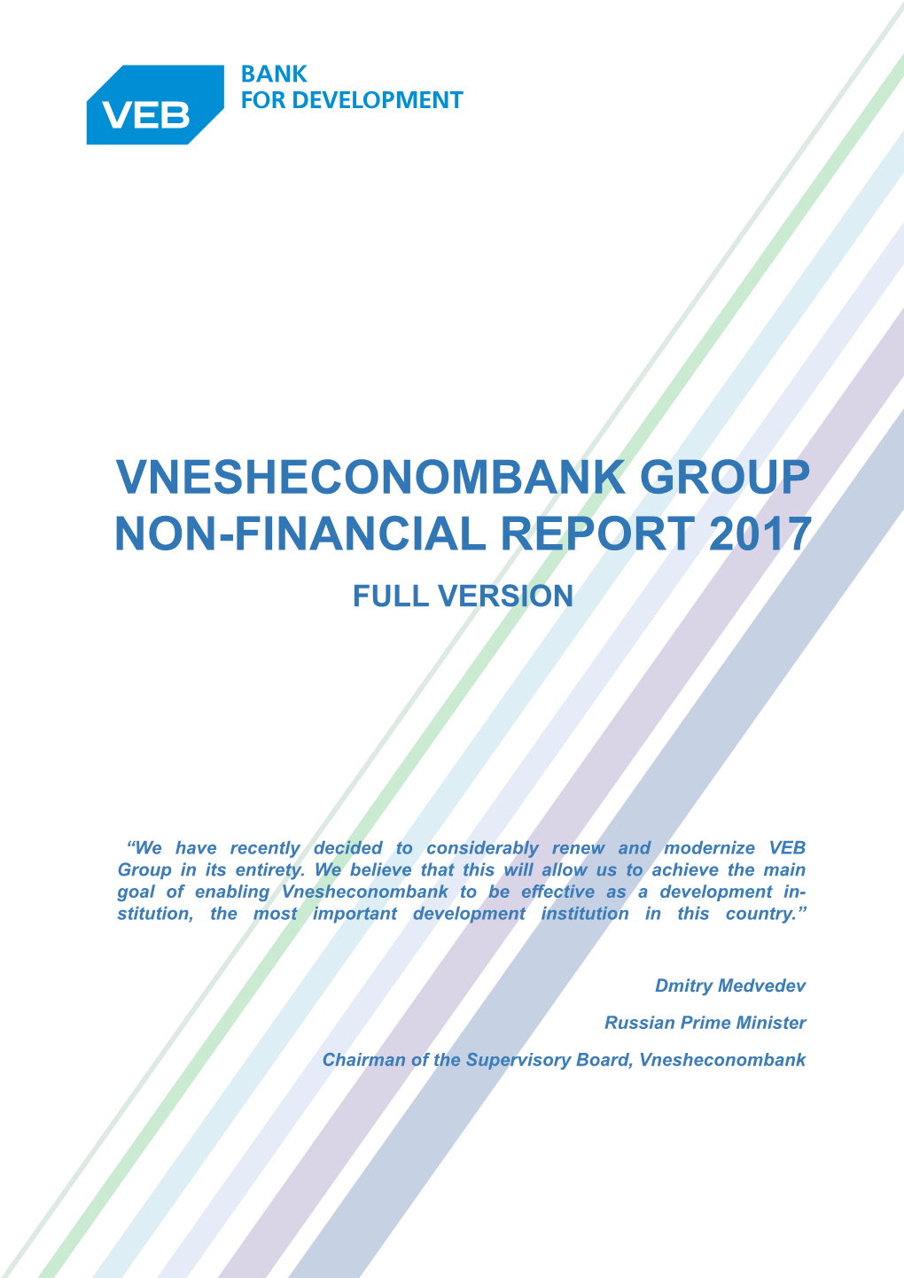 Vnesheconombank Group Non-Financial Report 2017 Full Version