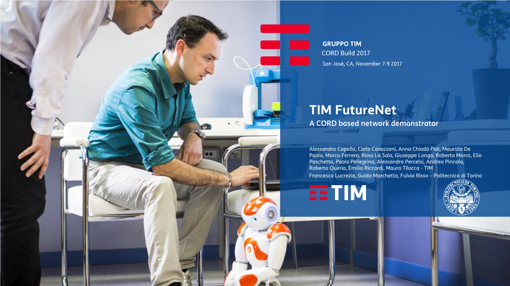 TIM Futurenet a CORD Based Network Demonstrator