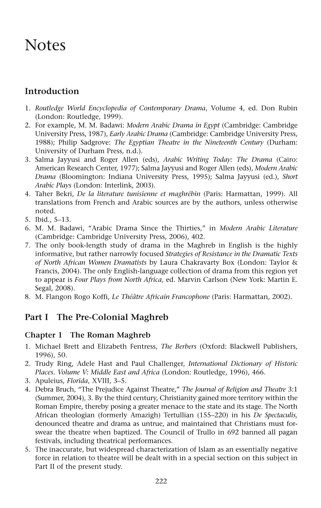 Introduction Part I the Pre-Colonial Maghreb