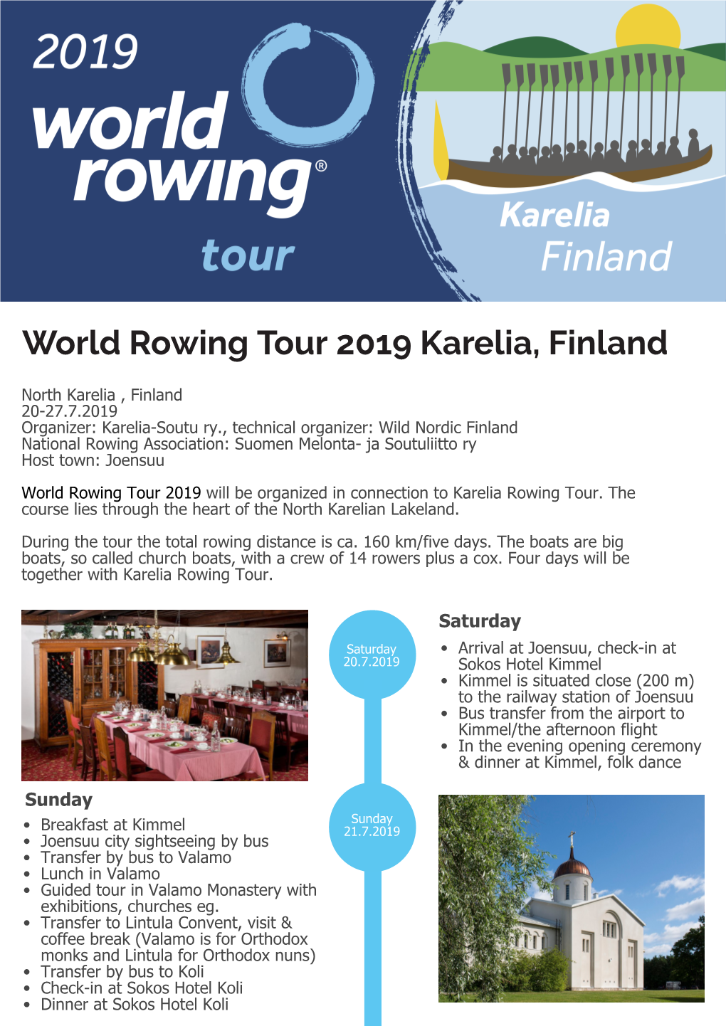 World Rowing Tour 2019 Karelia, Finland