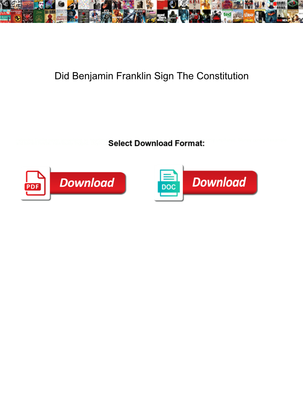 Did Benjamin Franklin Sign the Constitution Popup