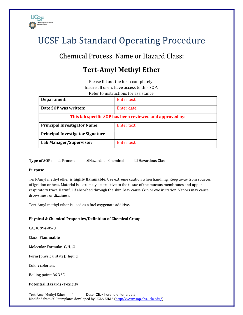 UCSF Lab Standard Operating Procedure s34