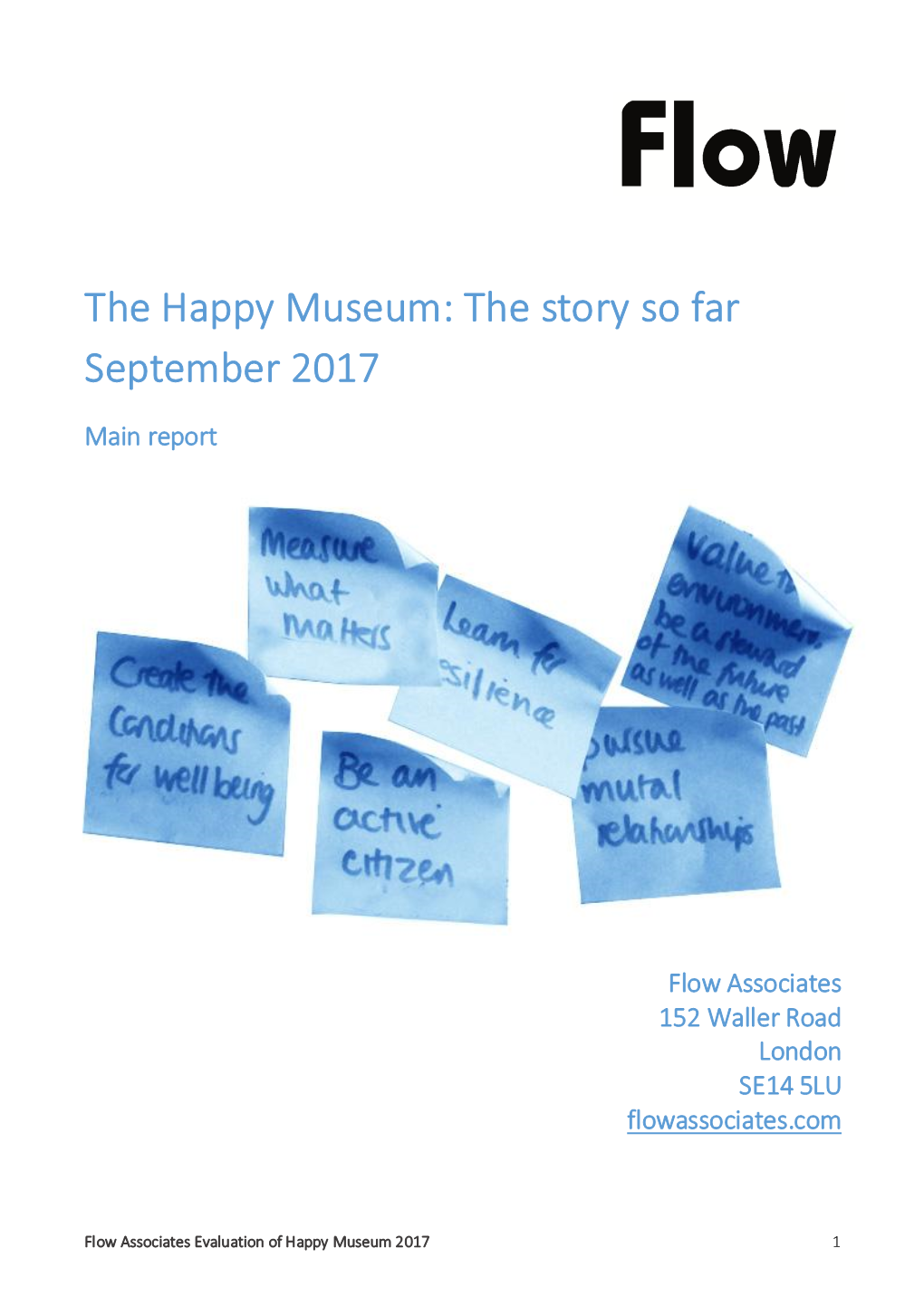 The Happy Museum: the Story So Far September 2017