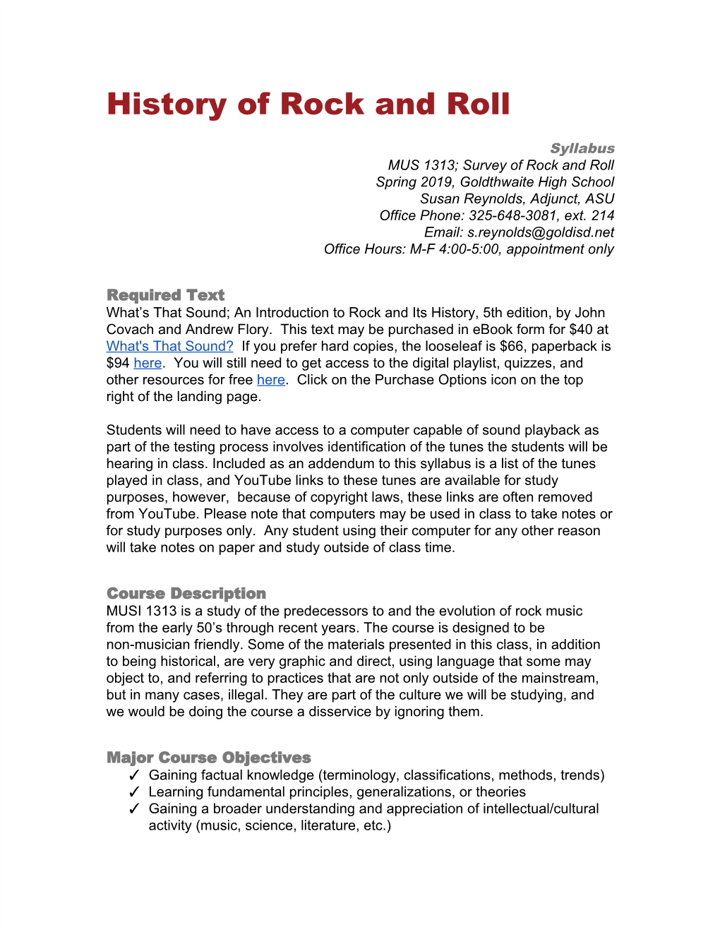 History of Rock and Roll