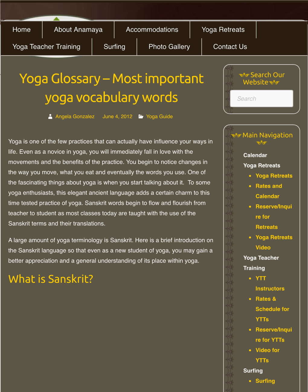 Yoga Glossary – Most Important Yoga Vocabulary Words