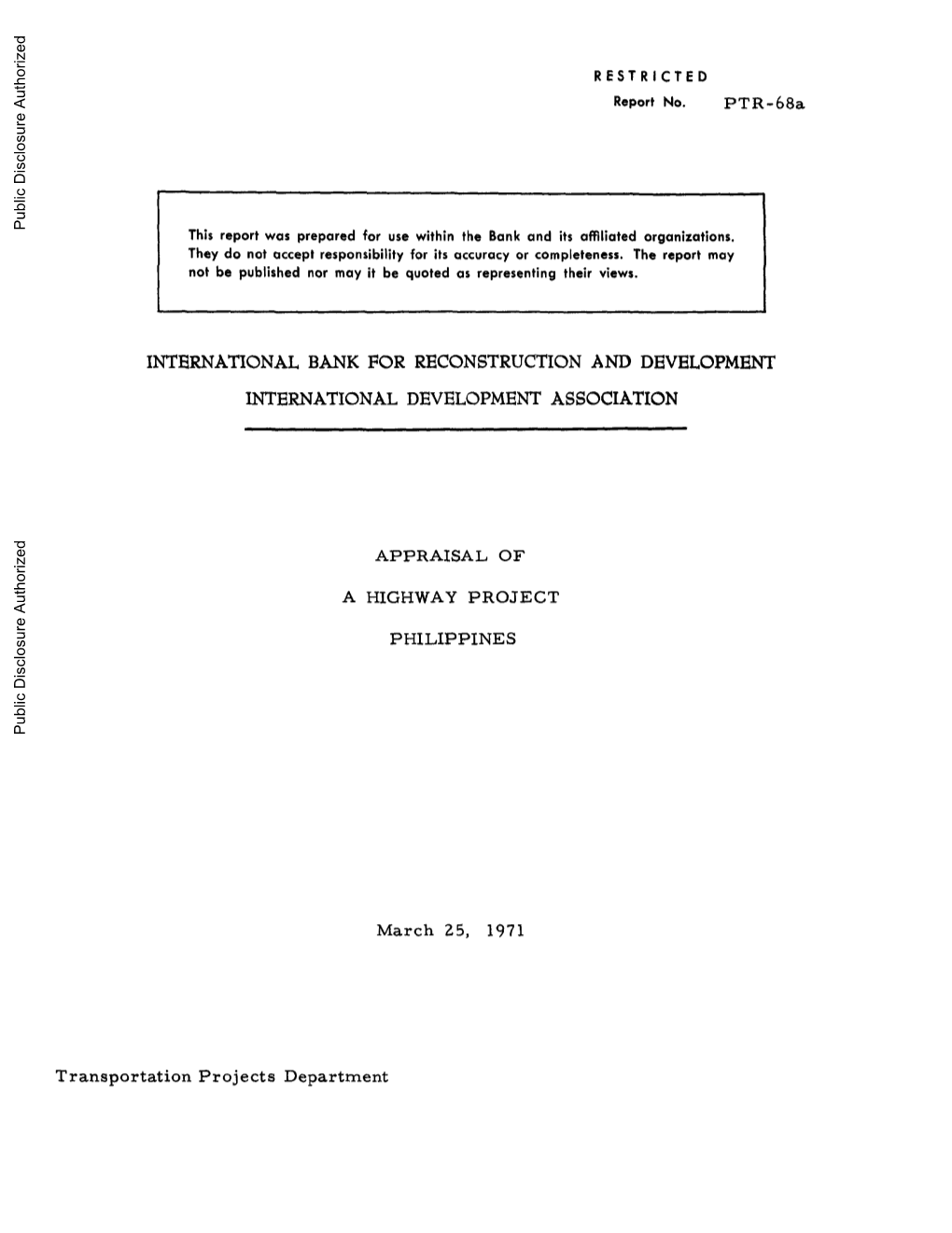 World Bank Document