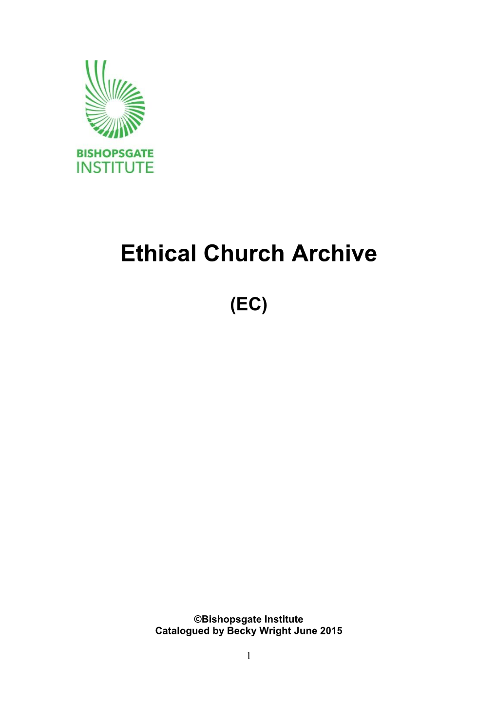 Ethical Church Archive 166 KB
