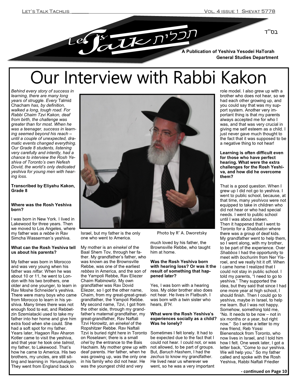 Our Interview with Rabbi Kakon Behind Every Story of Success in Role Model