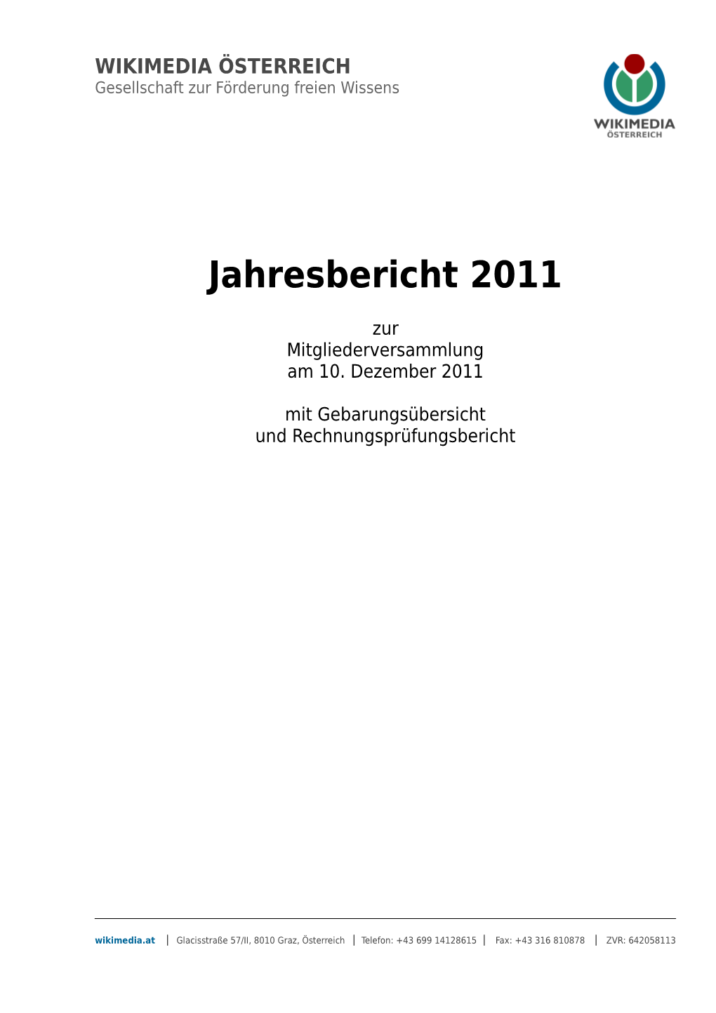 Jahresbericht 2011, Vollständig (PDF)