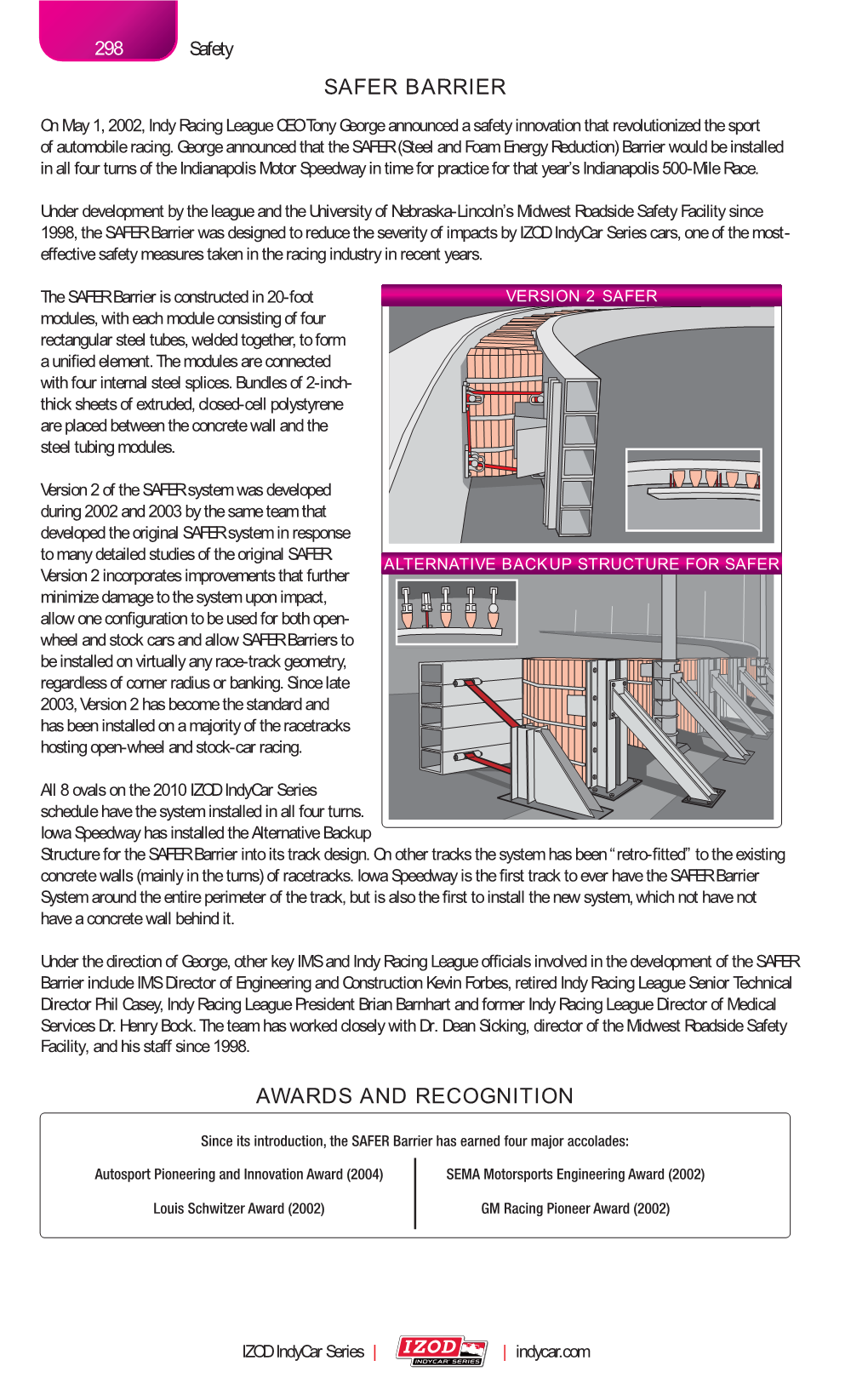 Safer Barrier Awards and Recognition