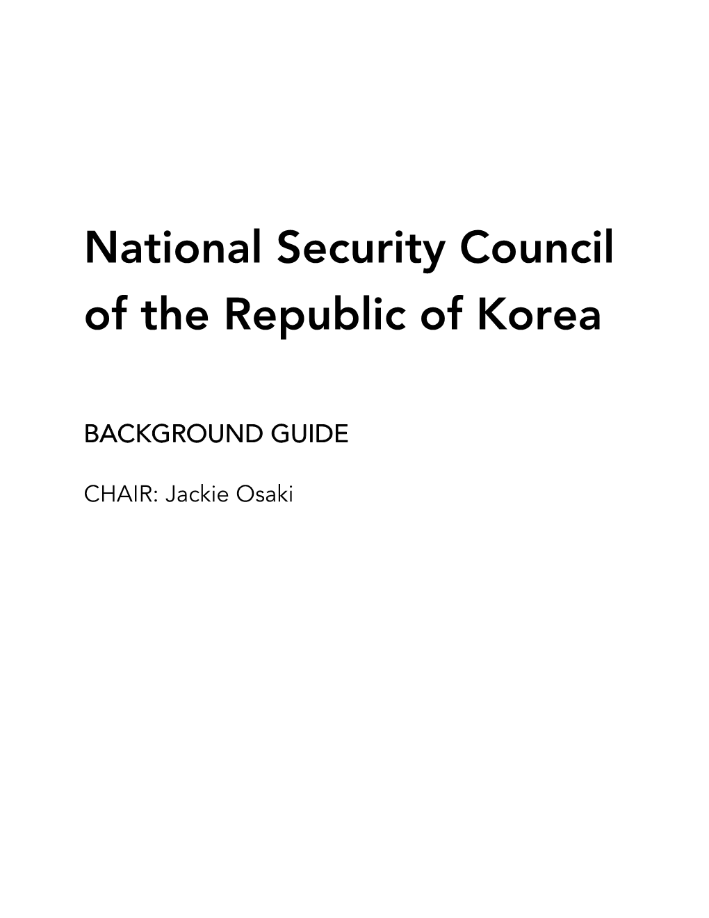 National Security Council of the Republic of Korea