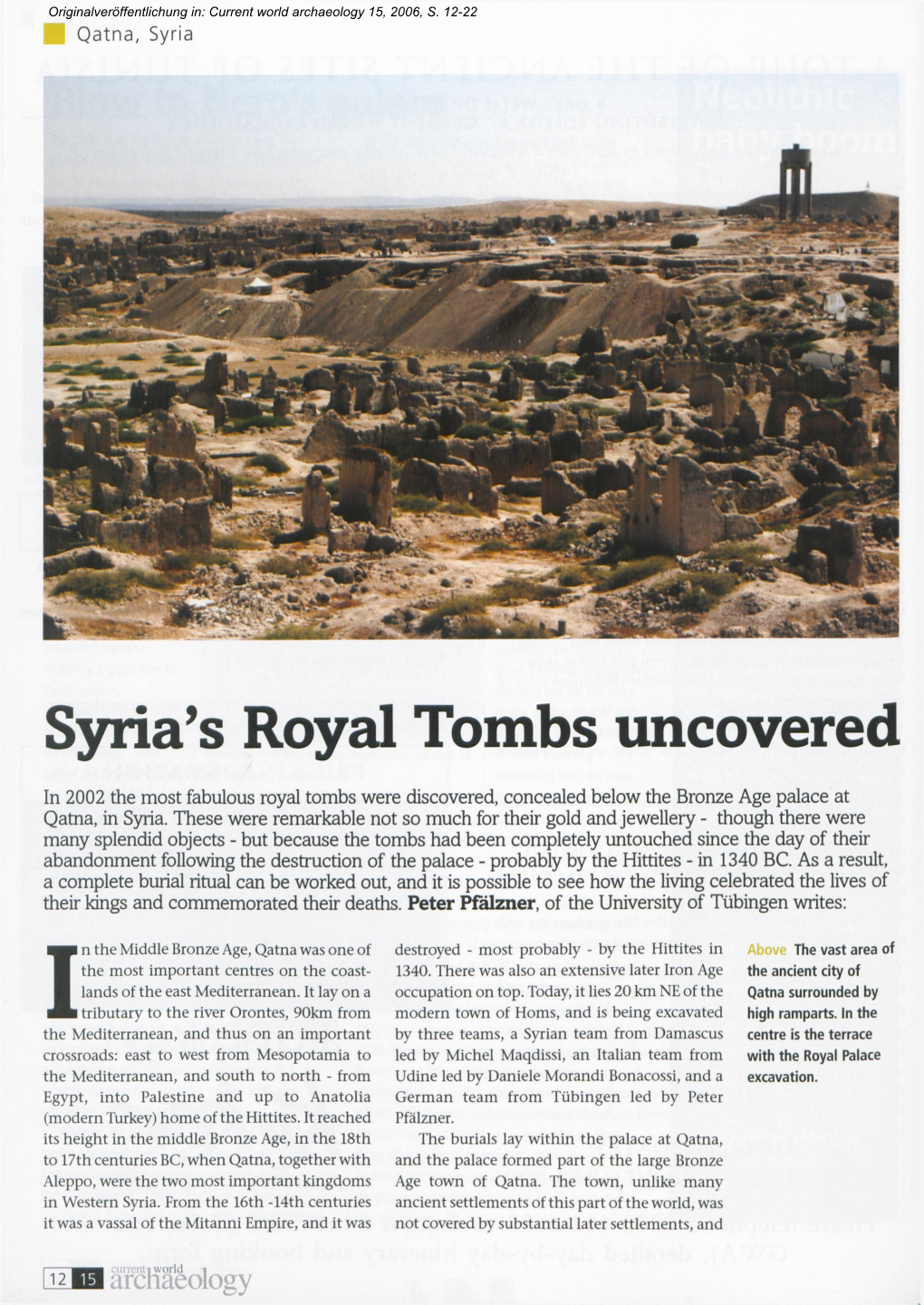 Syria's Royal Tombs Uncovered