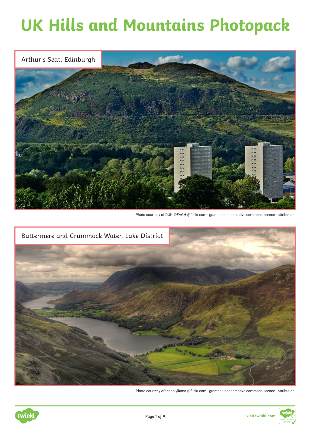 UK Hills and Mountains Photopack