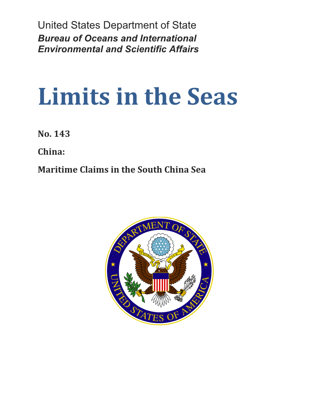 Maritime Claims in the South China Sea