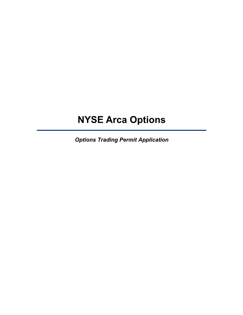 NYSE Arca Options