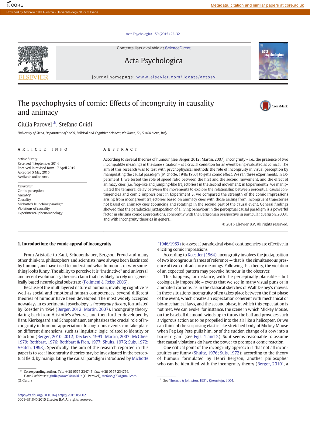 Effects of Incongruity in Causality and Animacy