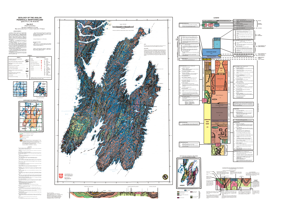 Geology of the Avalon Peninsula, Newfoundland 35 15 80 E ADEYTON GROUP (Individual Formations Not Separated on Map Except Bald Hd