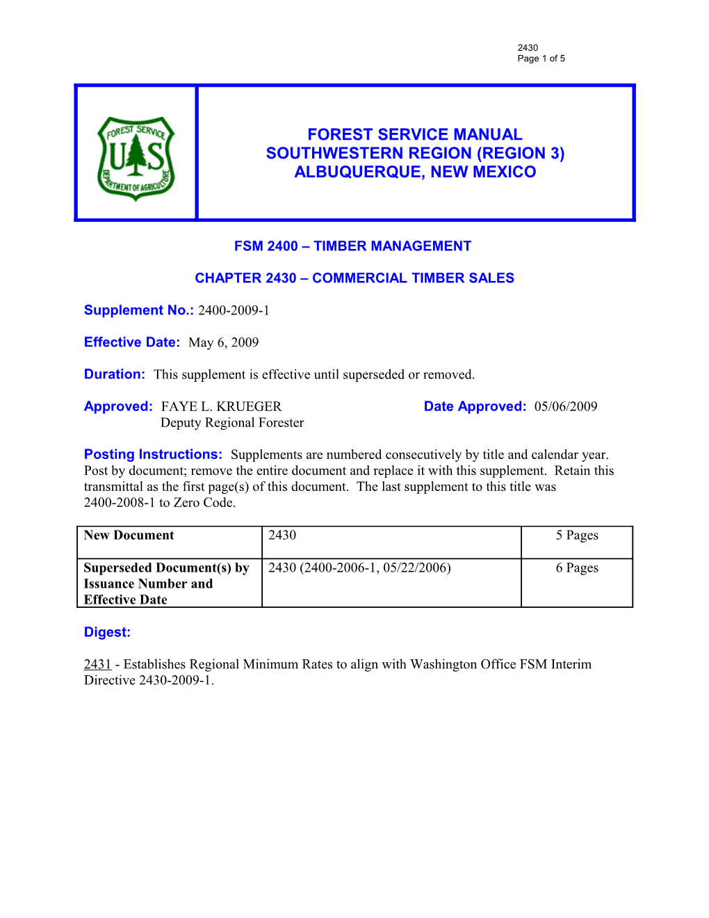 Chapter 2430 COMMERCIAL TIMBER SALES s1