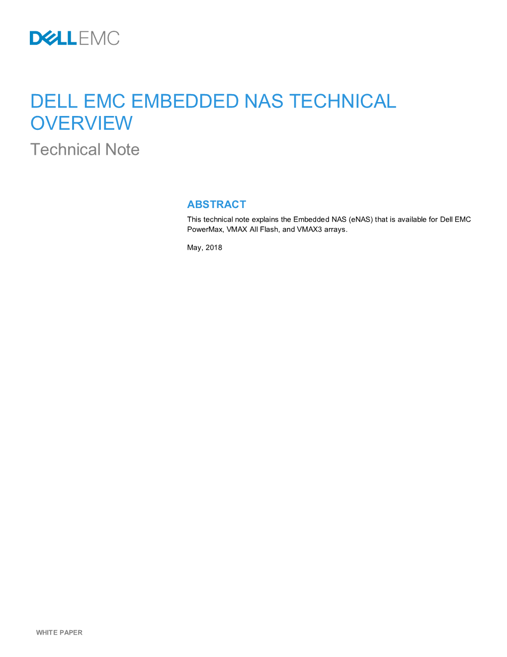 Dell EMC VMAX Embedded NAS Technical Overview