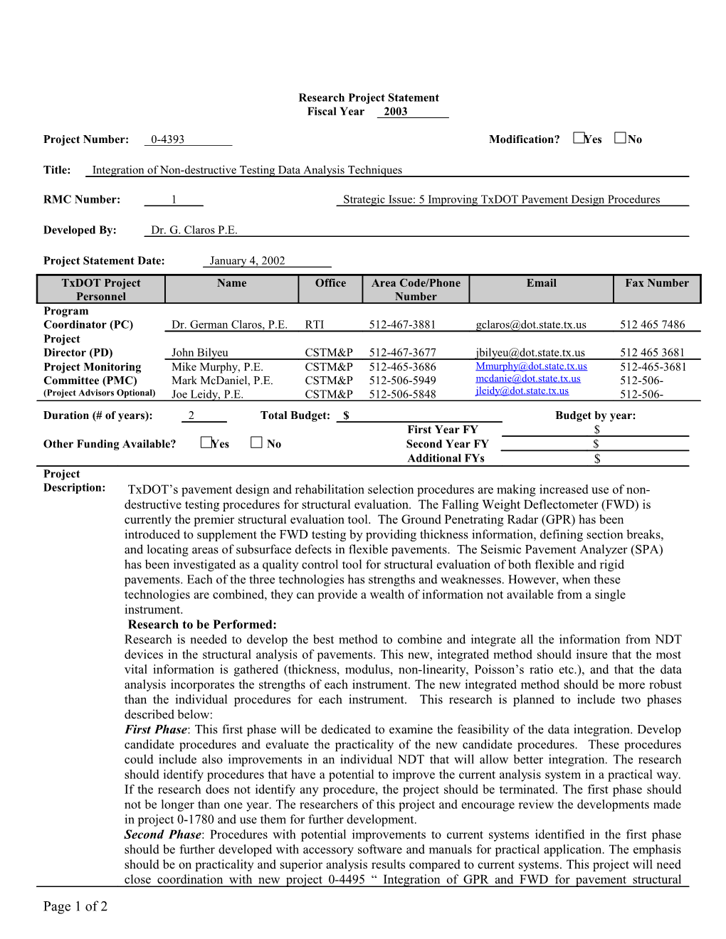 Research Project Statement s1