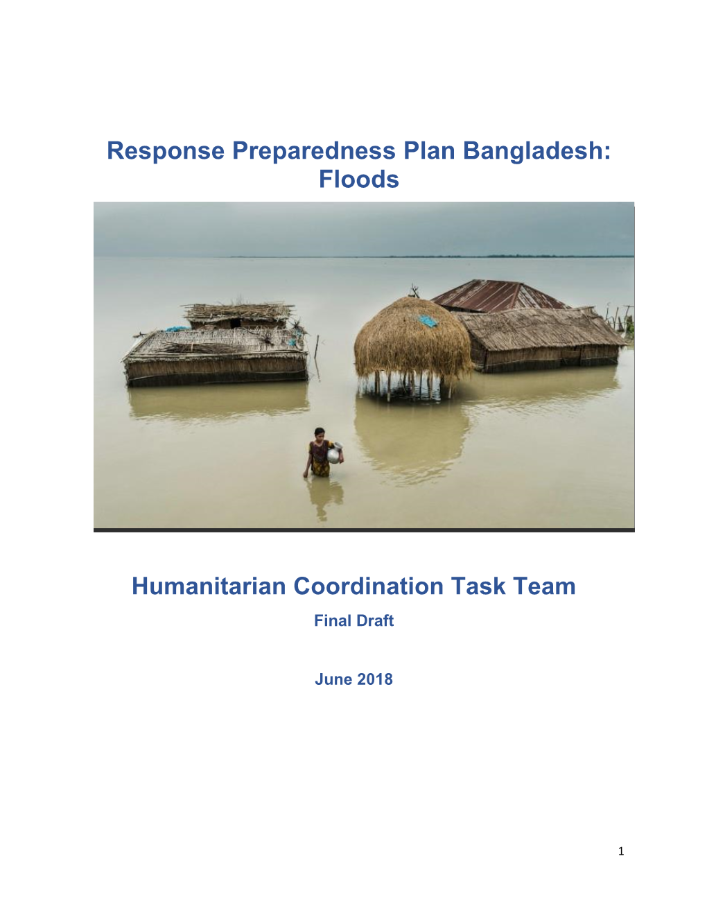 Response Preparedness Plan Bangladesh: Floods