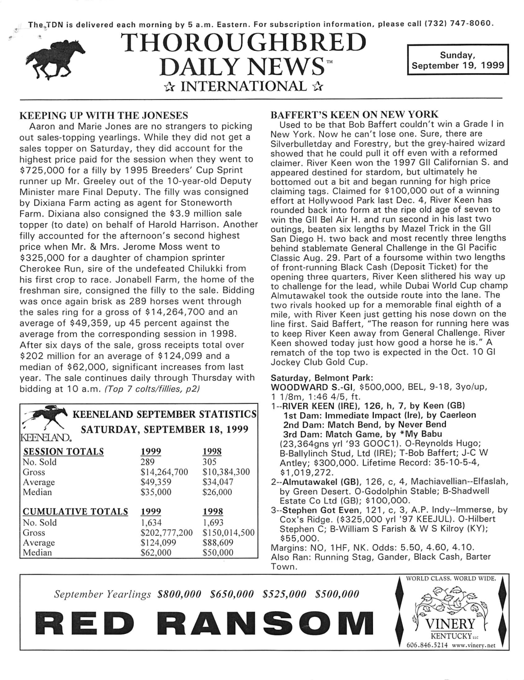 Red Raimsoiv Tdn International * 9/19/99 * Page 2