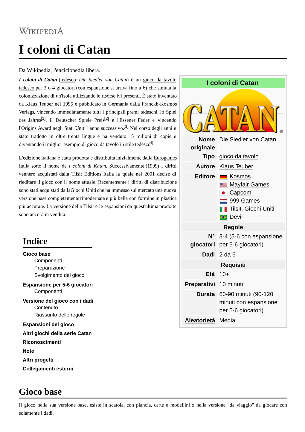 I Coloni Di Catan