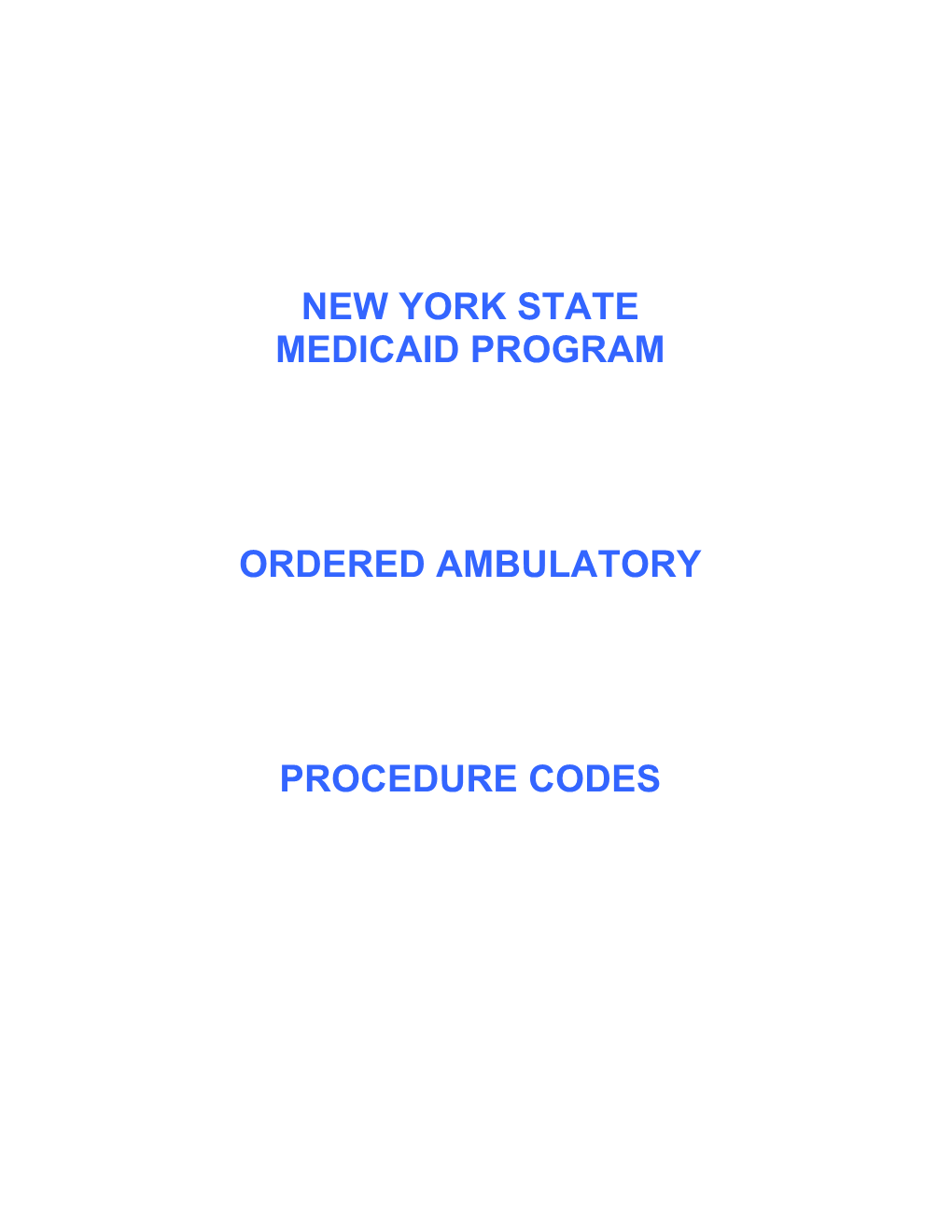 Procedure Codes