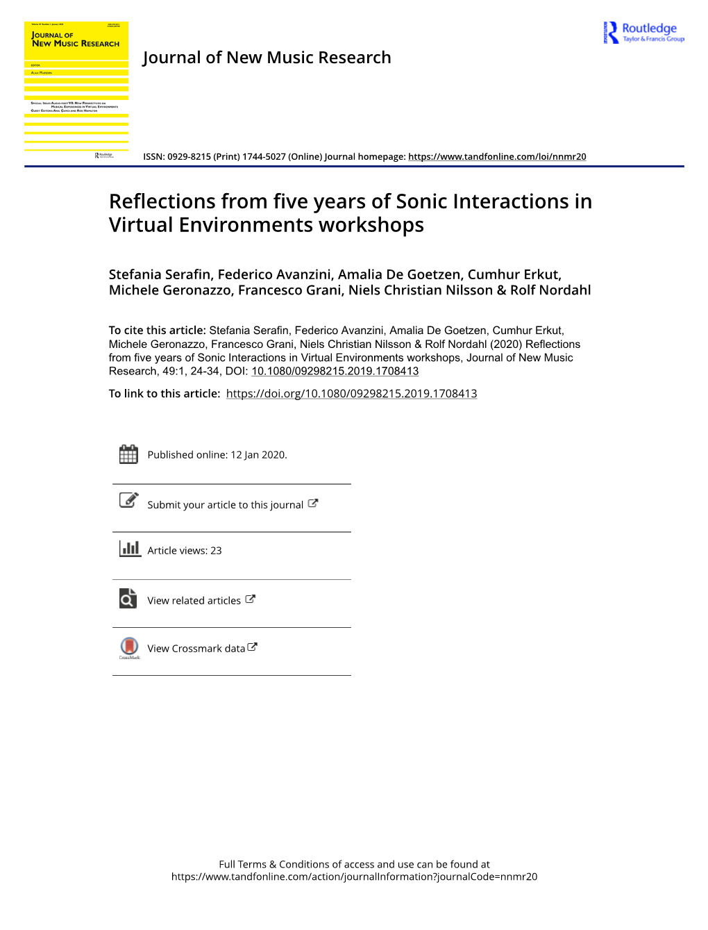 Reflections from Five Years of Sonic Interactions in Virtual Environments Workshops