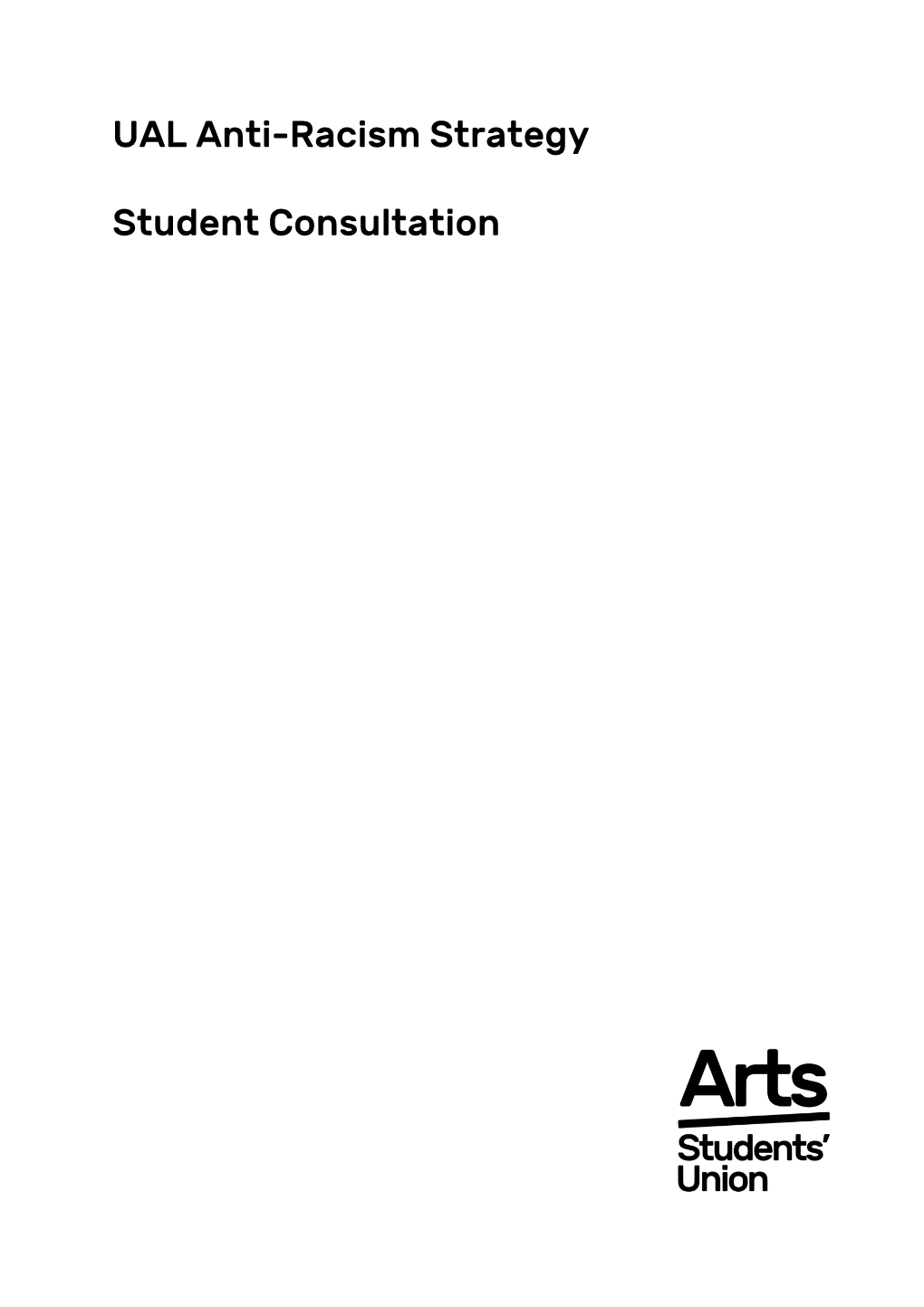 UAL Anti-Racism Strategy Student Consultation