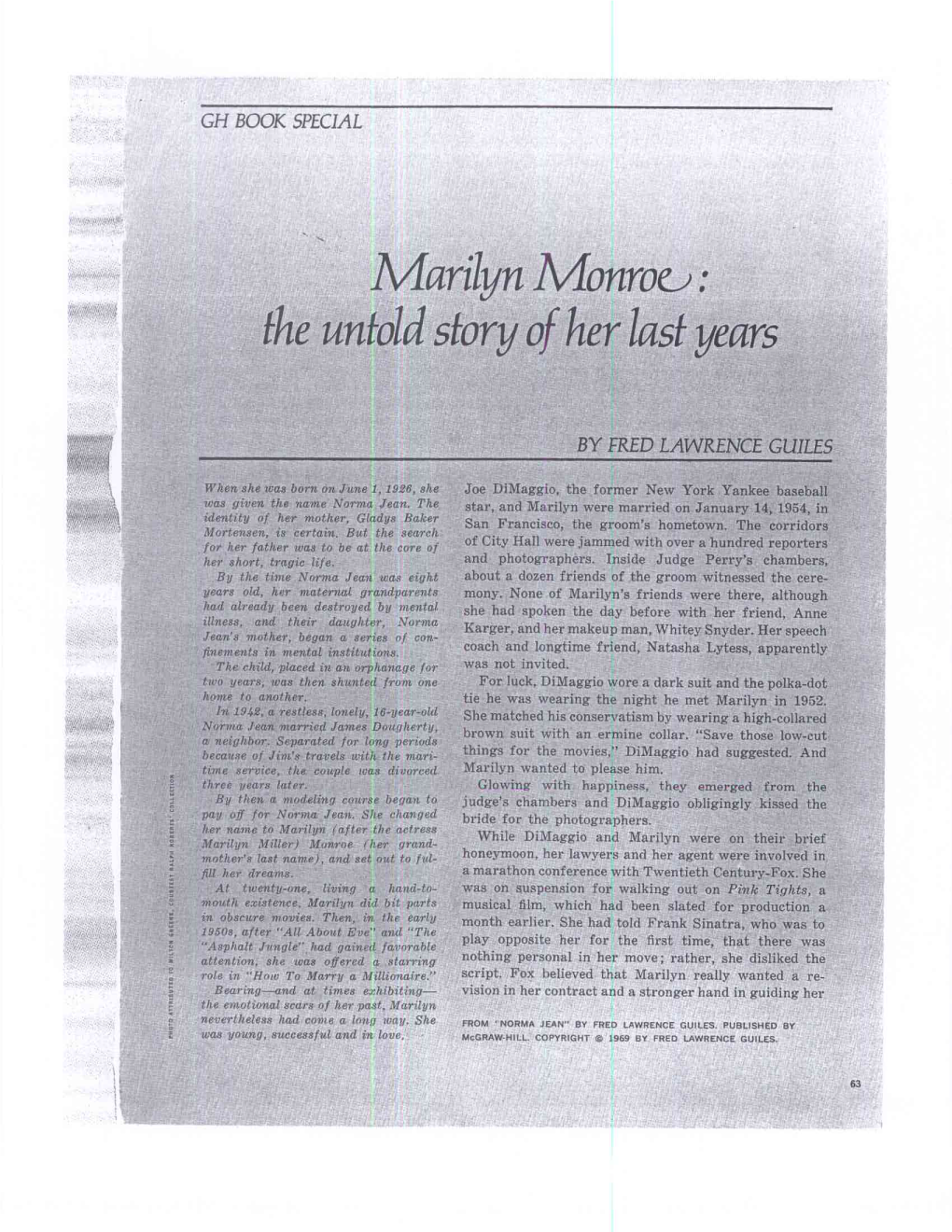 Marilyn Monroe the Untold Story of Her Last Years