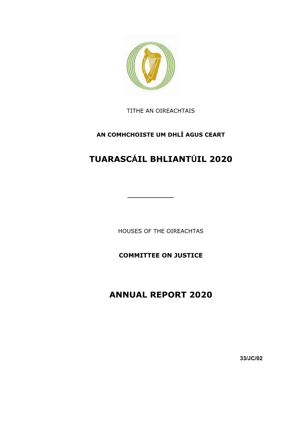 Tuarascáil Bhliantúil 2020 Annual Report 2020