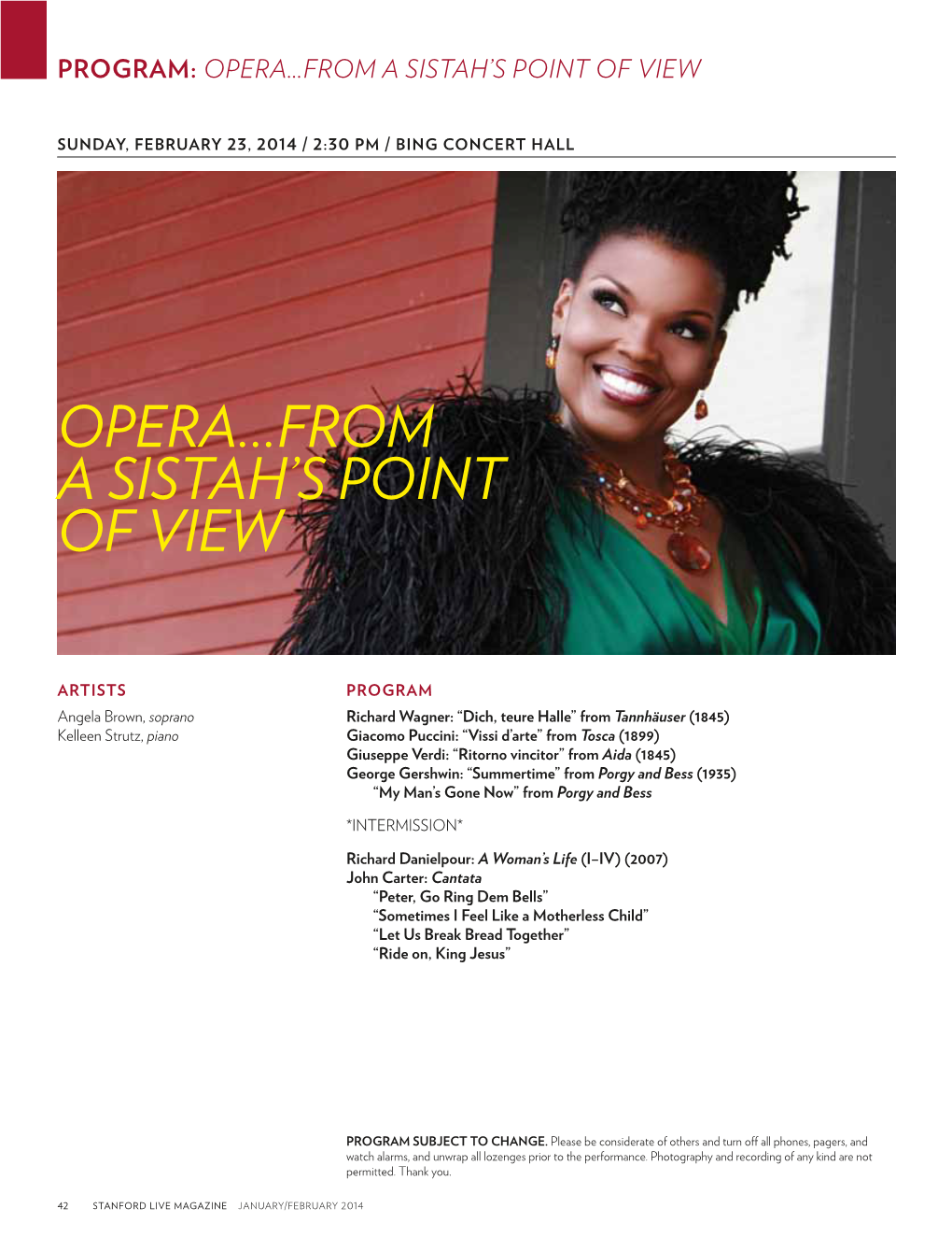 Opera…From a Sistah’S Point of View