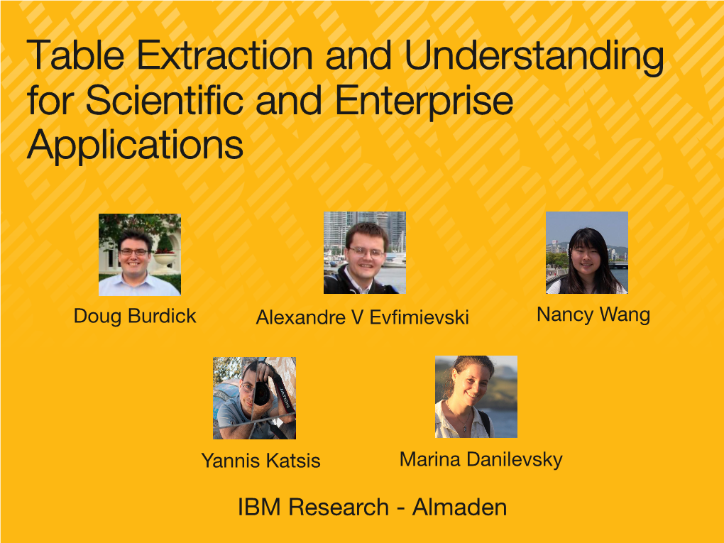 Table Extraction and Understanding for Scientific and Enterprise Applications