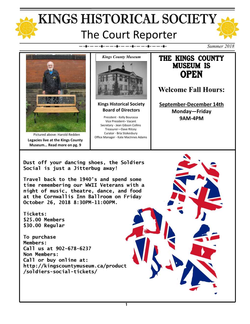 Kings Historical Society Newsletter Summer 2018