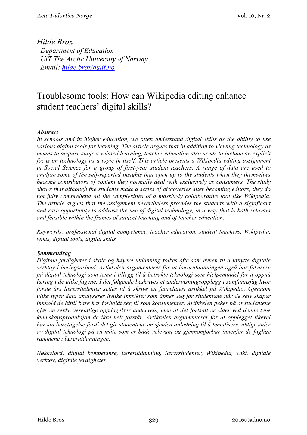 How Can Wikipedia Editing Enhance Student Teachers’ Digital Skills?