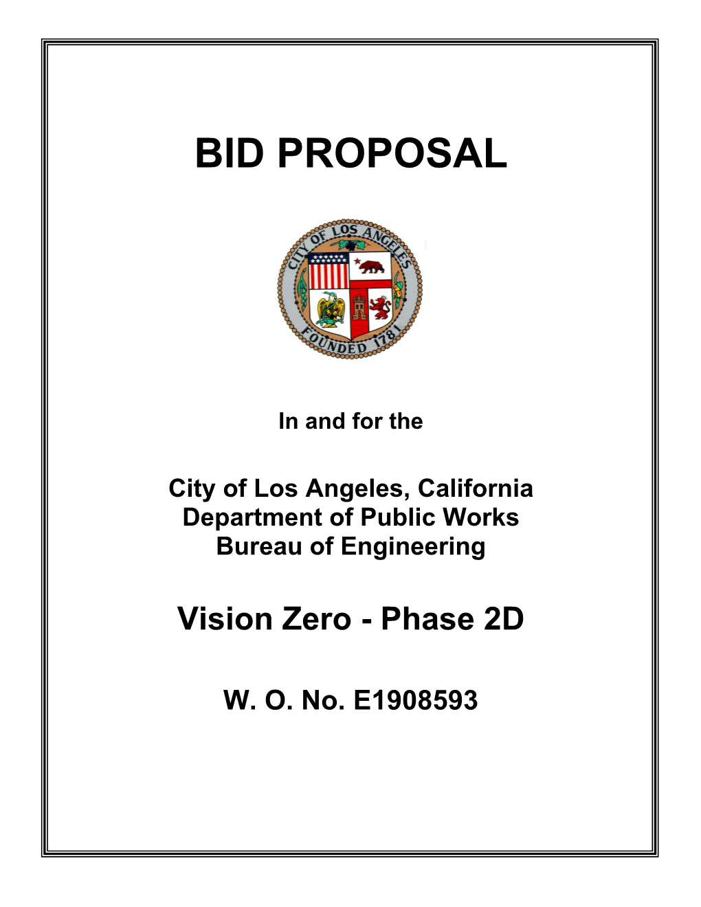 Bid Proposal