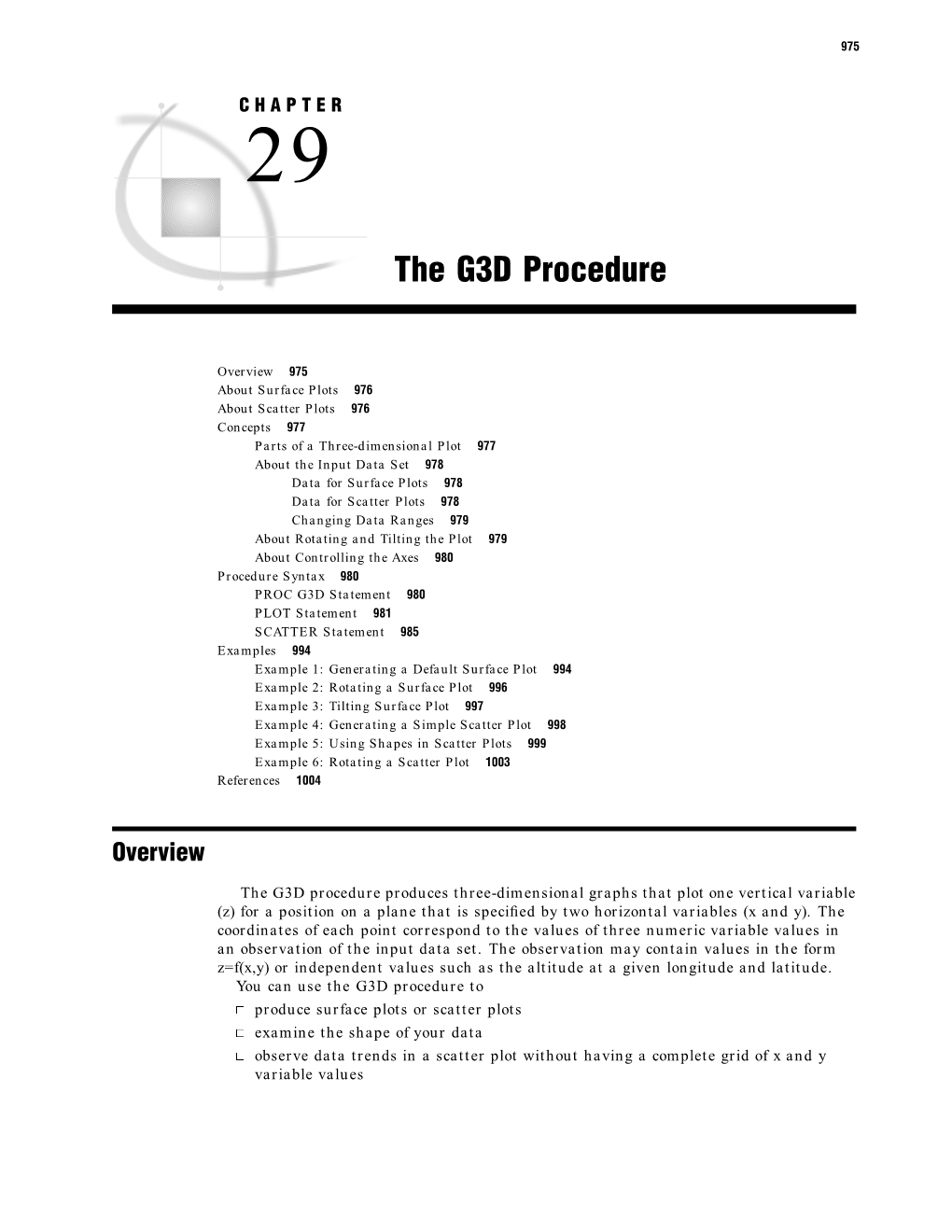 The G3D Procedure