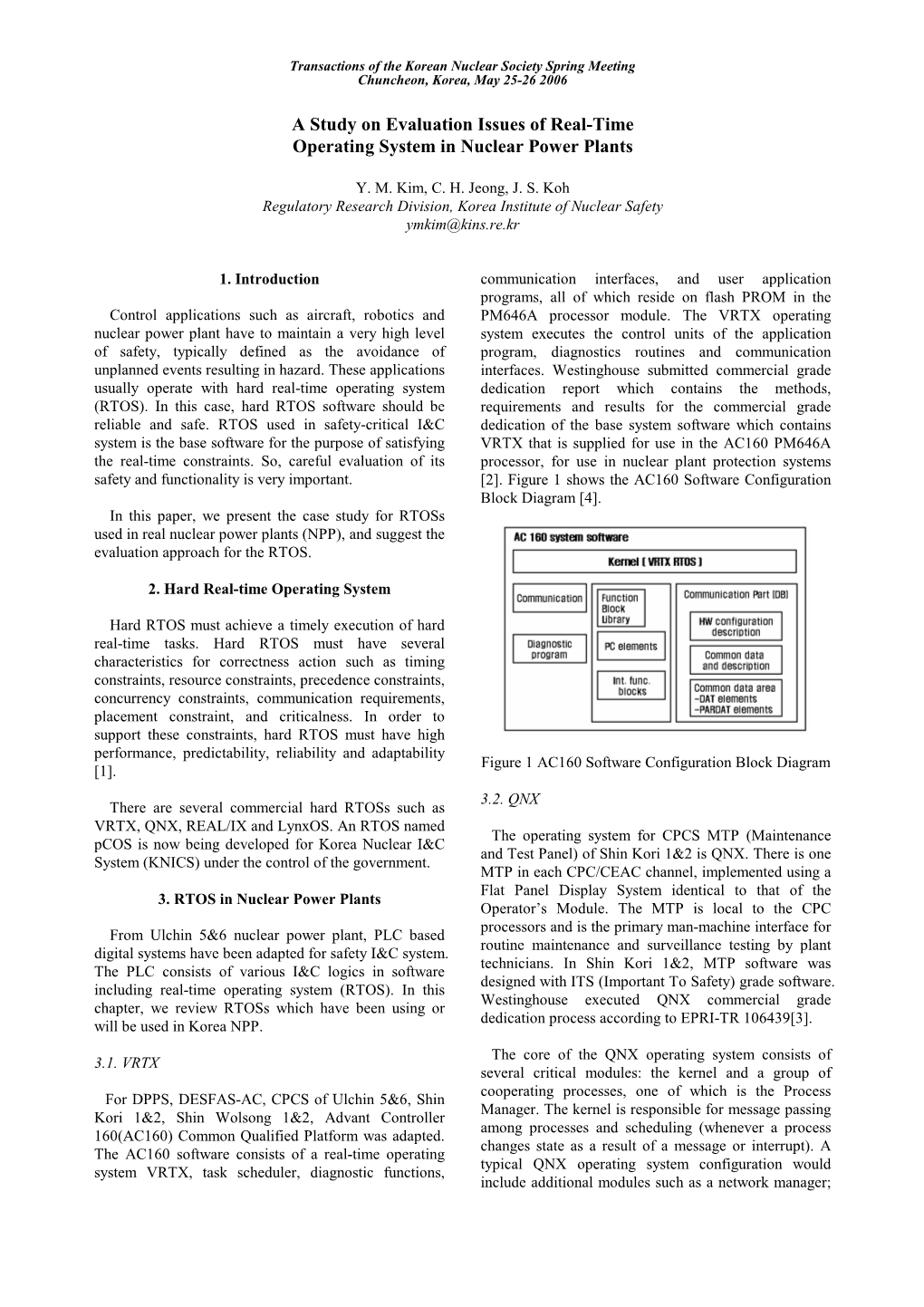 A Study on Evaluation Issues of Real-Time Operating System in Nuclear Power Plants