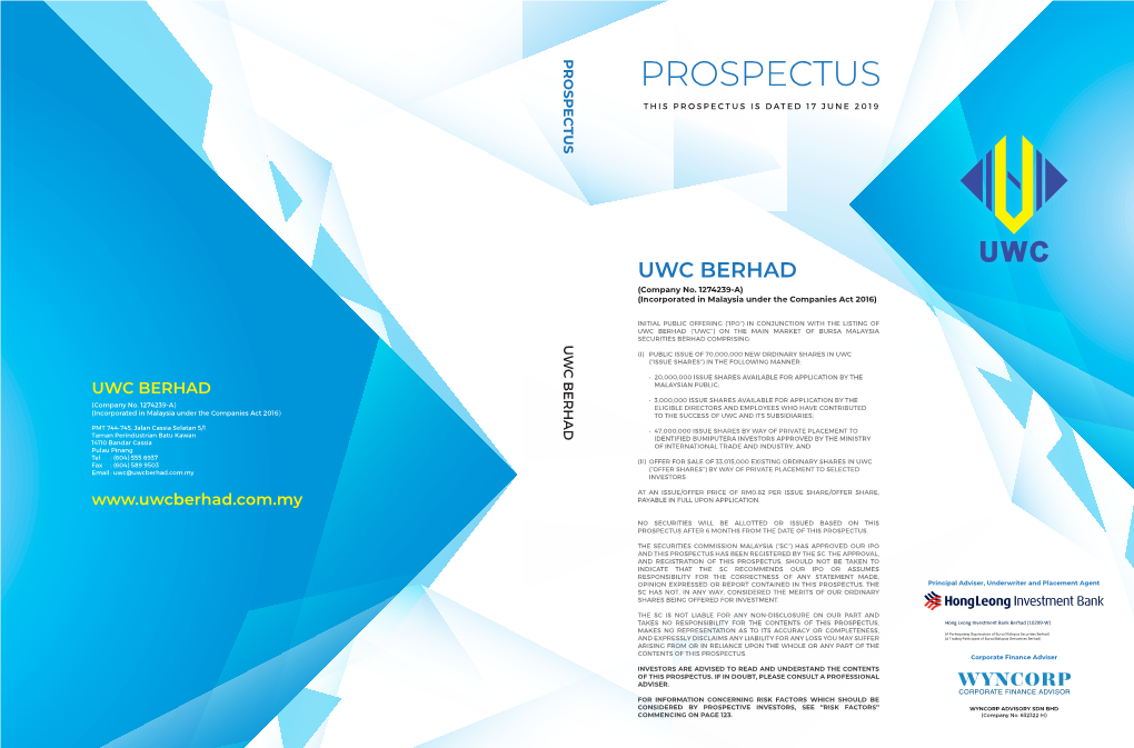 Prospectus Prospectus This Prospectus Is Dated 17 June 2019