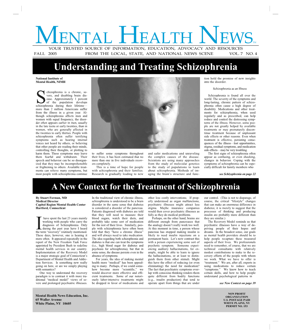 Mental Health News Fall 2005