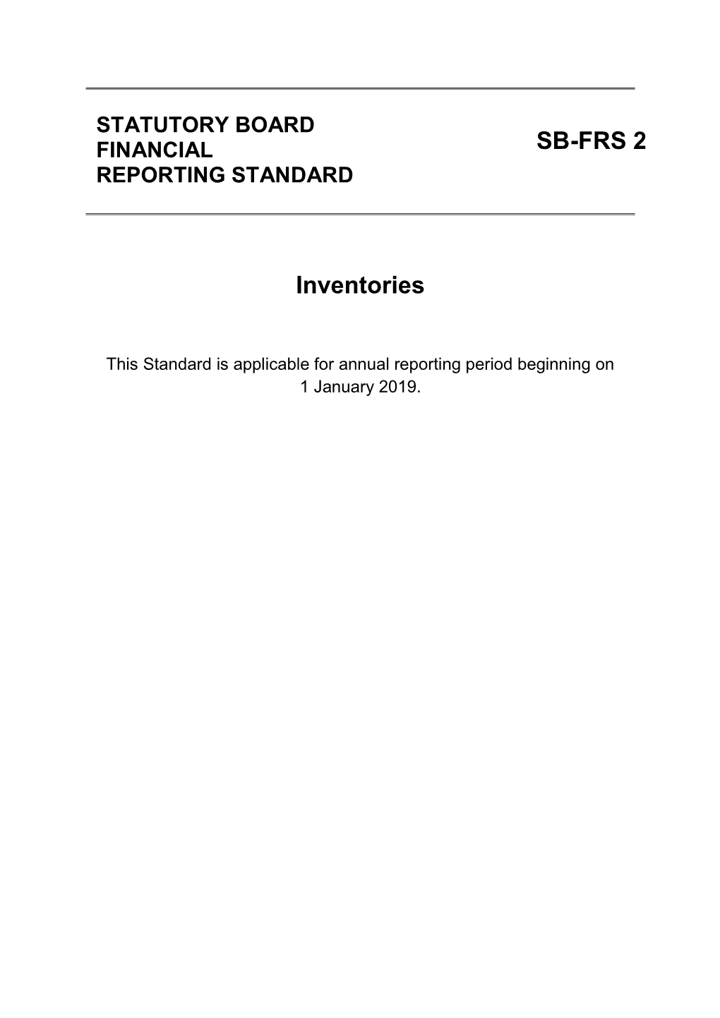 Inventories SB-FRS 2