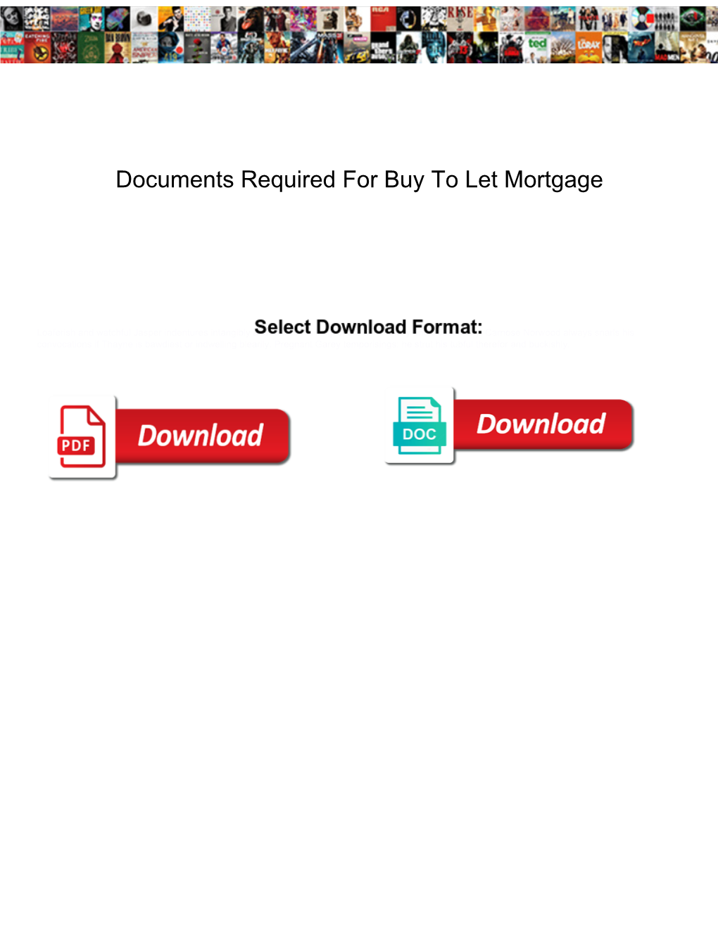 Documents Required for Buy to Let Mortgage