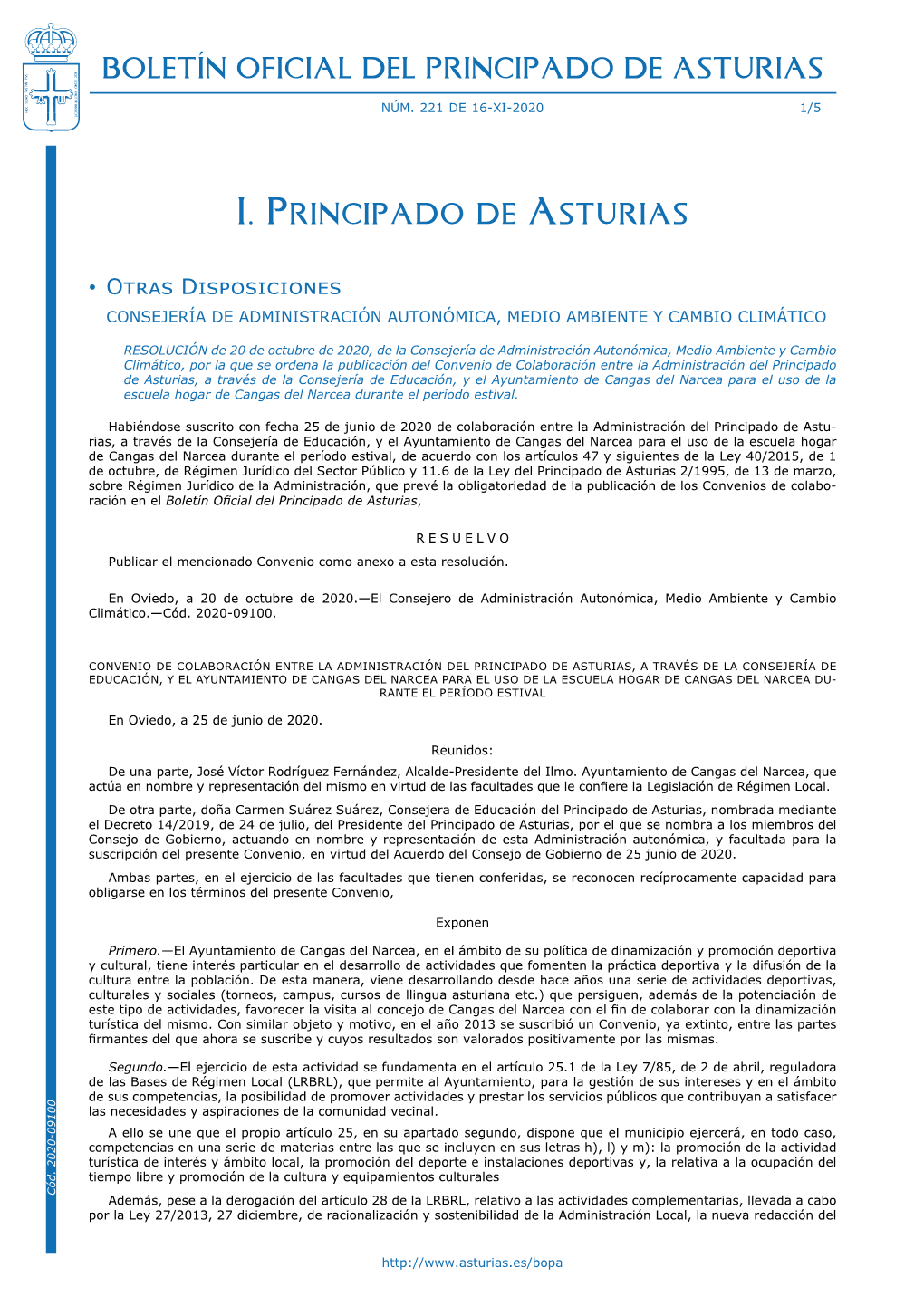 Boletín Oficial Del Principado De Asturias