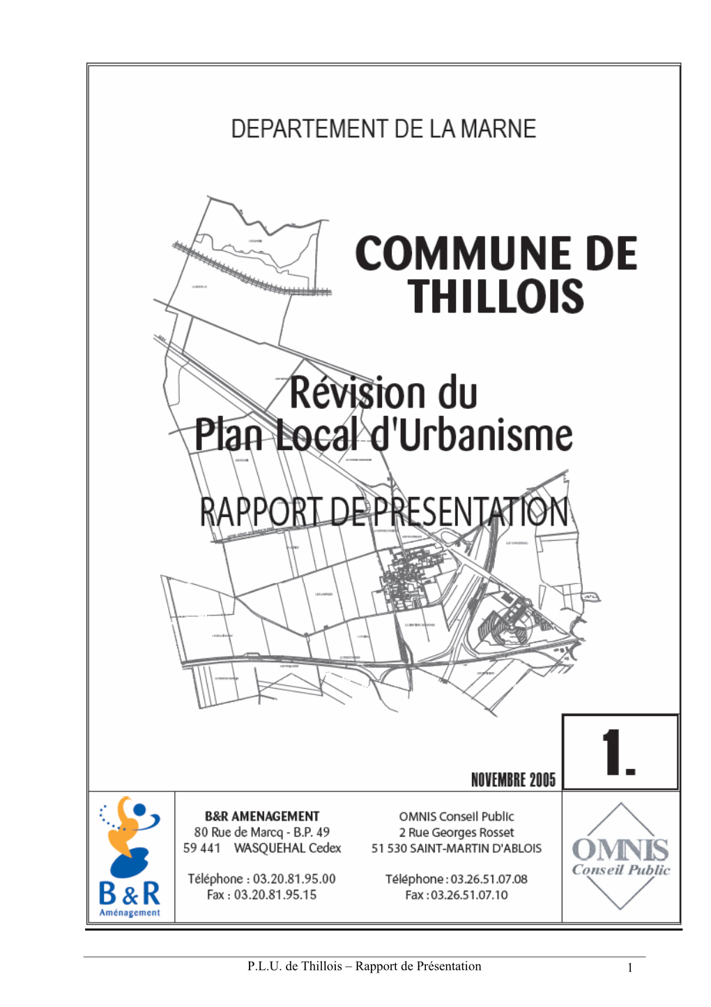 P.L.U. De Thillois – Rapport De Présentation 1 SOMMAIRE