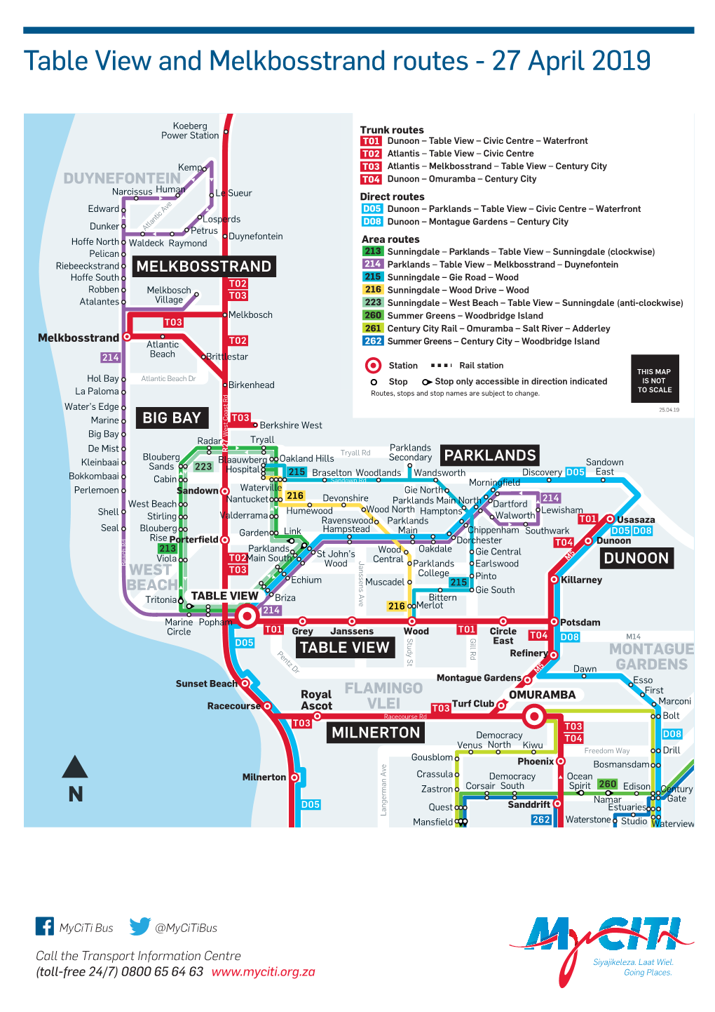 Table View and Melkbosstrand Routes 27 April 2019