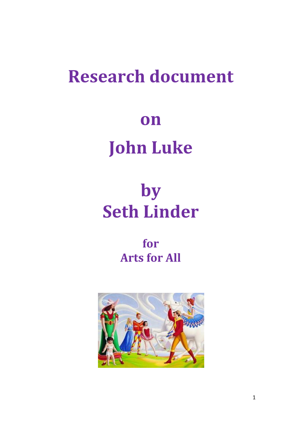 Research Paper on John Luke