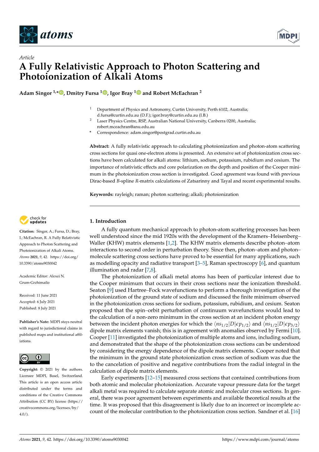 A Fully Relativistic Approach to Photon Scattering and Photoionization of Alkali Atoms