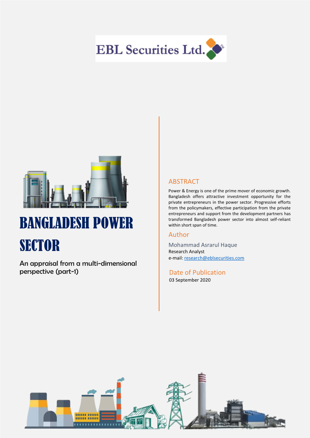 Bangladesh Power Sector Into Almost Self-Reliant BANGLADESH POWER Within Short Span of Time