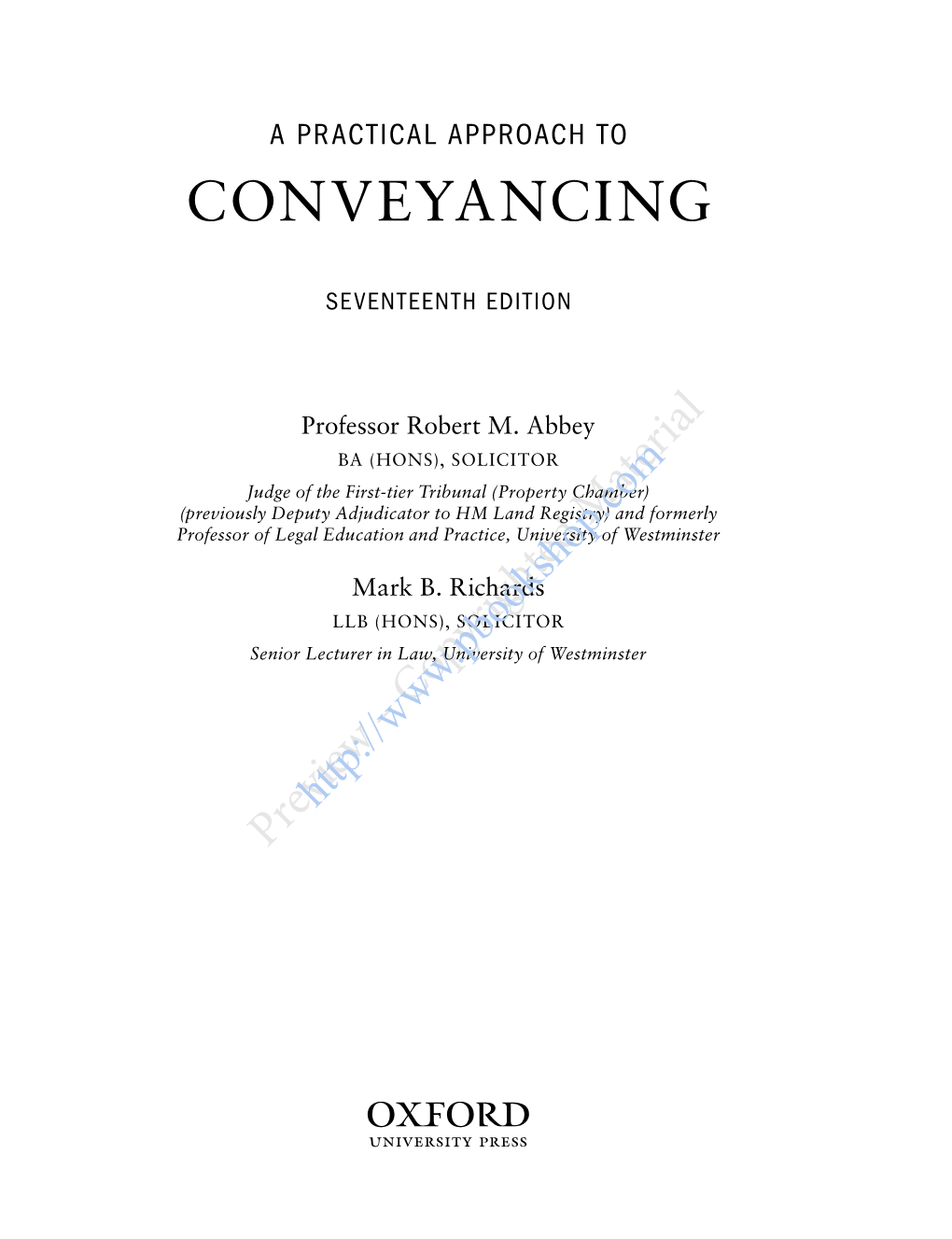 A Practical Approach to Conveyancing